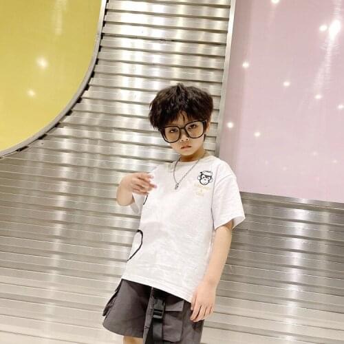 Childrens Clothing Summer New Kids Boys Short Sleeve T-shirts Fashion Letter Print T Shirt For Boys Baby Casual Loose Tee Shirt