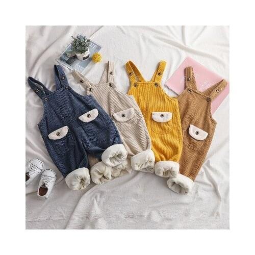 Childrens Overalls 2020 Autumn New Baby Boys and Girls Korean Style Corduroy Overalls Baby Jumpsuits Kids Boys Casual Bodysuit