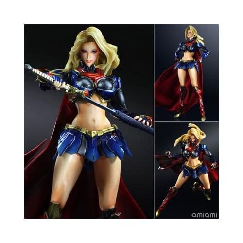 PLAY ARTS SUPERGIRL Movie Character Action Figure Model Toys 25cm