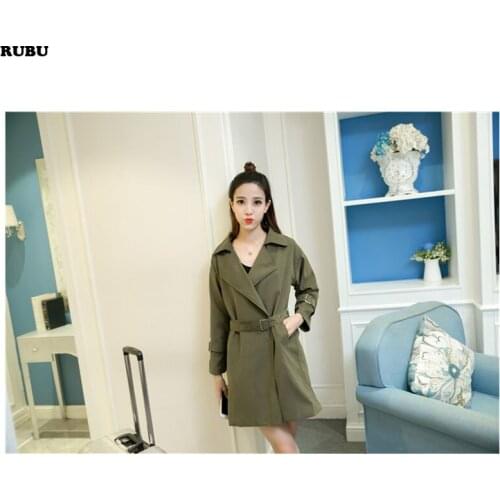 Hot sale 2016 Spring Autumn Casual Trench coat for women Sashes Slim Windbreaker Outerwear Coats