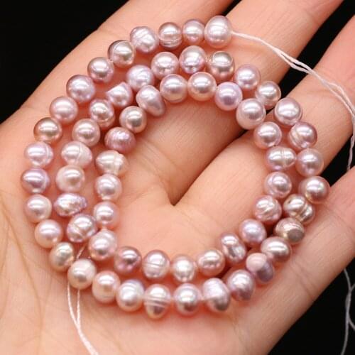 Fine Natural Freshwater Pearl Beads 5/6/7/8mm Round Loose beads for Fashion Jewelry Making Necklace Bracelet Crafts