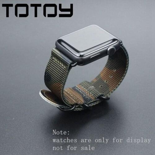 Camouflage Green Nylon Strap For Apple Watch iwatch 6SE 3 4 Mens Knitted Strap, 42MM 44MM Fast Shipping