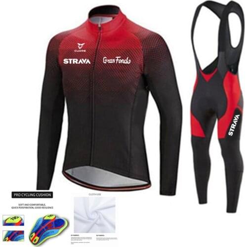 Long Sleeve Cycling Jersey Set 2020 Autumn Quick-Dry MTB Bike Cycling Pants Spring Racing Road Bicycle Cycling Clothing Set