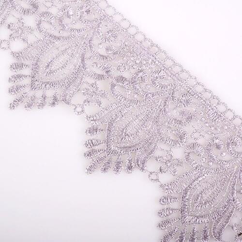 2 yards 10.5 cm Lace Ribbon Trims Embroidery Strip Webbing for Dress Sofa Cover Curtain Trimmings 4 Colors Lace Fabric Cusack