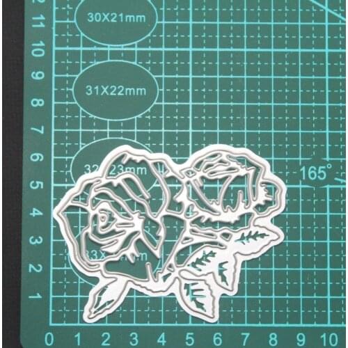 Rose Flower Leaf Metal Cutting Dies Stencil for DIY Scrapbooking Embossing Album Decoration New 2021