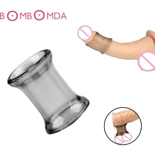 Male Penis Scrotum Ring Soft Flexible TPE Cock Rings Ejaculation Delay Transparent Cockring Sex Toys Adult Products for Men