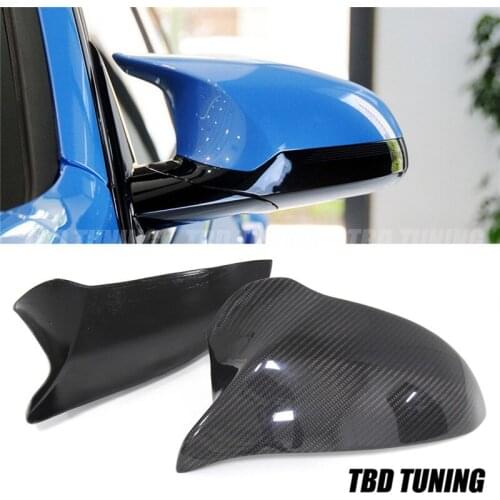 Real Dry Carbon Fiber Mirror Cover For BMW M3 M4 F80 F82 F83 2014 2015 2016+ Rear View Mirror Cover Replacement & Add On Style