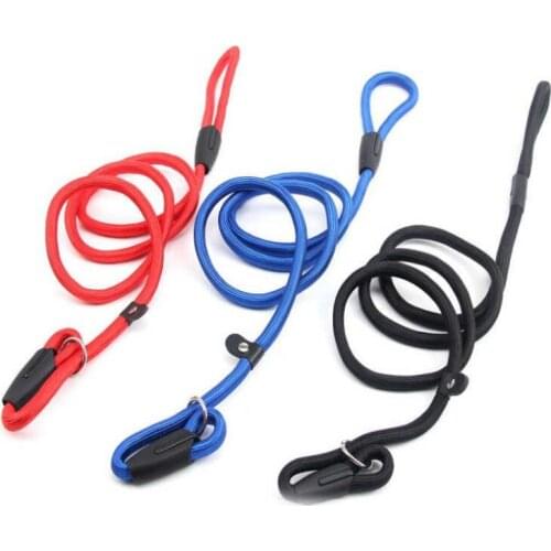 Pet Dog Nylon Rope Training Leash Pet Animals Rope Slip Lead Strap Adjustable Traction Collar Supplies 0.6*130cm LX2311