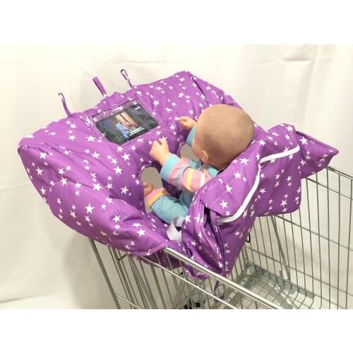 New Arrival Stars Shopping Cart and High Chair Cover for Baby~Padded~Fold'n Roll Style~Portable with Free Carry Bag