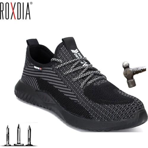 ROXDIA Mens labor protection work shoes breathable, anti smash, anti stab and anti slip, large size 36-48 RXM281
