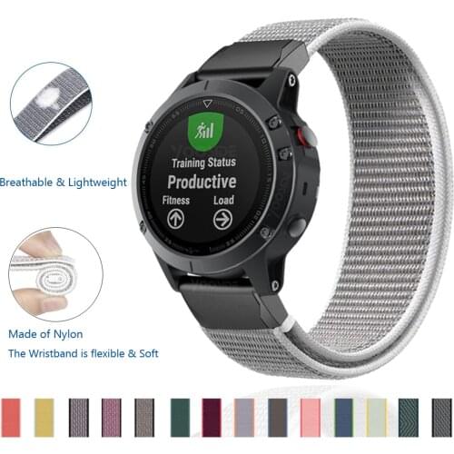 22mm 26mm Smart nylon Replacement Strap for Garmin Fenix 6 Pro 6X 5 5X Plus 3 3 HR Forerunner 935 945 D2 Bravo Quaitx 3 Band