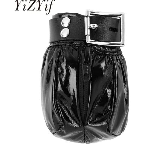 Men Patent Leather Buckle Bulge Pouch Thong Men Lingerie Underwear Sleepwear Panties for Special Night Honeymoon Theme Party