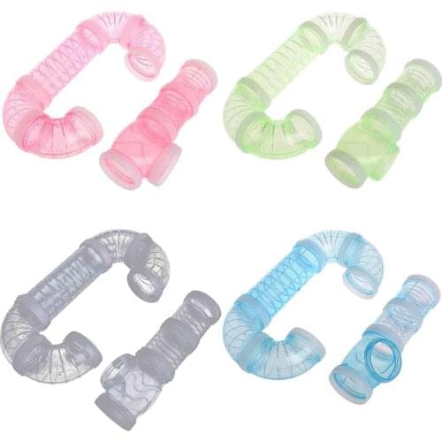 U-Tube Hamster Tunnel DIY Pipeline Plastic Training Playing Tool External Connected Tunnel Toys Small Animal Cage Accessories