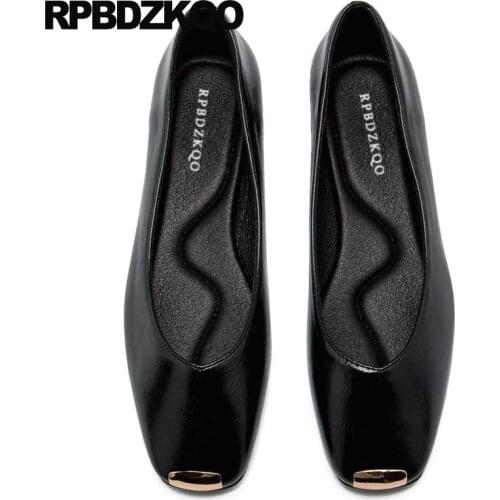 Spring autumn casual rubber sole designer shoes women luxury 2019 china chinese square toe flats slip on ladies black italian