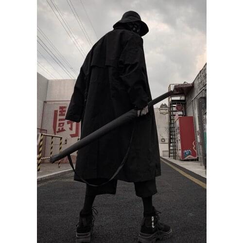 Katana Umbrella Long Handle Large Uv Protection Black Windproof Adult Japanese Umbrella Black Paraguas Mujer Rain Gear BD50UU