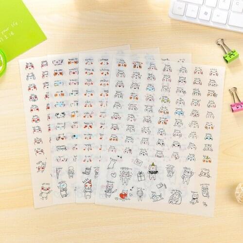 1set National Stationery DIY album hand cell phone decoration stickers cartoon expression cute label affixed to the hand of sma
