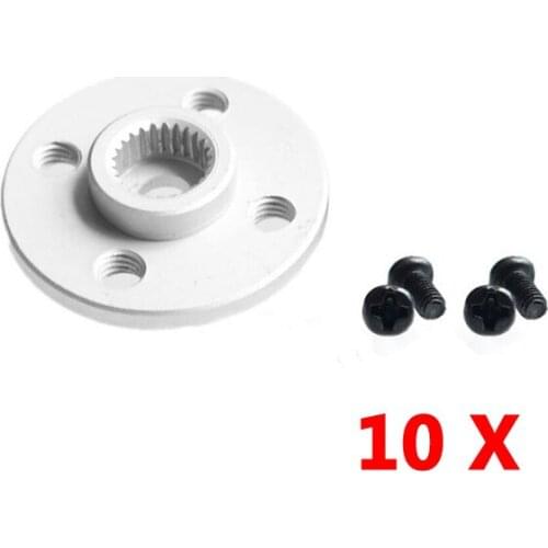 10Set Aluminum Alloy 25T Servo Metal Rudder Standard Universal Servo Arm Round Type Disc Matal Horns for RC Bobot MG995 MG996