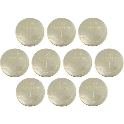 Lot 10pcs 3.6V LIR2450 120mAh Rechargeable Batteries Lithium Coin Cell Battery Replaced CR2450 LM2450 Button Battery Wholesale