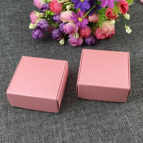 20pcs/lot Candy pink Paper Box, Handmade Soap Box, Jewelry pink candy cake party favor box