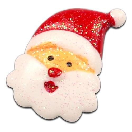 30x21mm Resin Santa Claus Style Christmas Decoration Crafts Flatback Cabochon Embellishments For Scrapbooking DIY Accessories