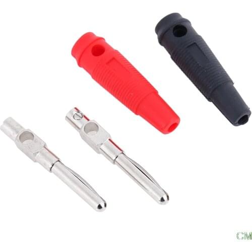 4pcs Banana Plug Audio Speaker Connectors Amplifier Speaker Binding Post 4mm Banana Jack Plug For Cable Terminals