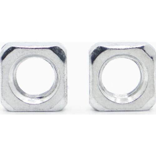 5-50pcs M3 M4 M5 M6 M8 M10 M12 Zinc-plated Carbon Steel Square Nuts DIN557 GB39