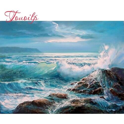 Touoilp "Wave"diamond embroidery puzzles 5d diamond painting sale for mosaic picture of rhinestones cross-stitch kit Pattern