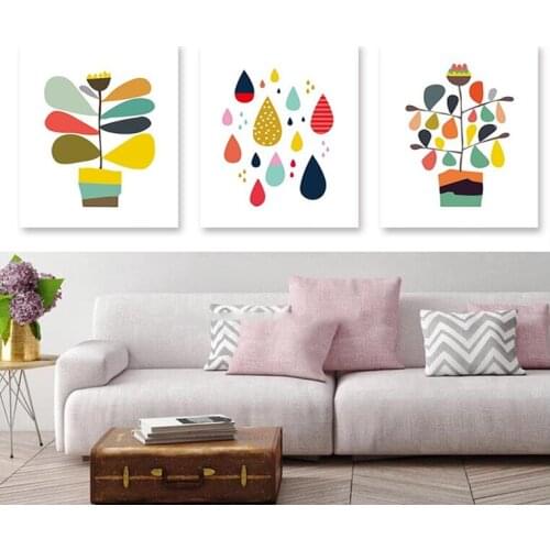 Abstract art color diamond painting 3 Pieces diamond mosaic Pictures full square round resin drill 5d diamond embroidery sale