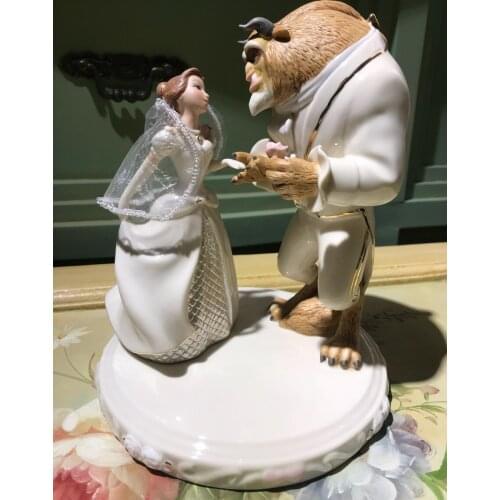 AMERICAN GILT BEAUTY AND BEASTS CERAMIC LIMITED EDITION SCULPTURE ROMANTIC LOVE STORY FIGURES ORNAMENTS WEDDING GIFTS