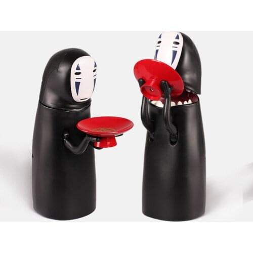 Miyazaki Hayao Anime Spirited Away No Face Man Figure Doll Piggy Bank Faceless Male Money Box Automatic Eat Coin Kids Toy Gift