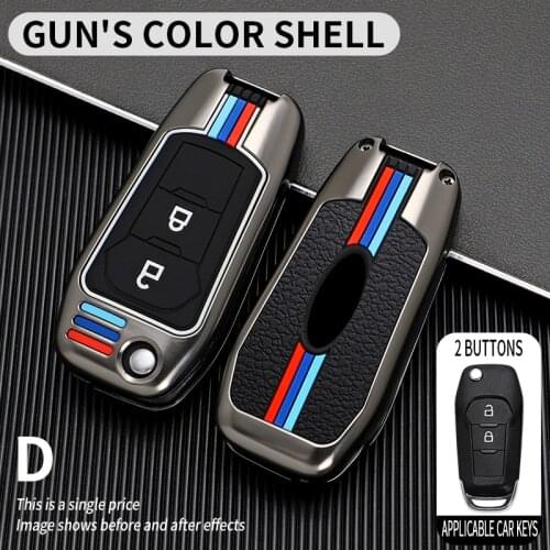 Car Key Cover Case Protective Shell For FORD Fusion Fiesta Escort Mondeo Everest Ranger 3 Buttons Folding Key Car Styling