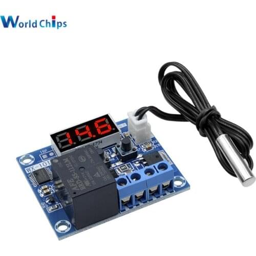 Thermostat Digital LED Temperature Control Switch Board Digital Temperature Controller G2-005 Sensor -40-120C WX-101W