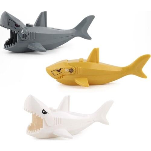Animals Blocks Series Pirates of the Caribbean Shark Figures Building Blocks Toys For Children Assemble Toys Kids Gifts