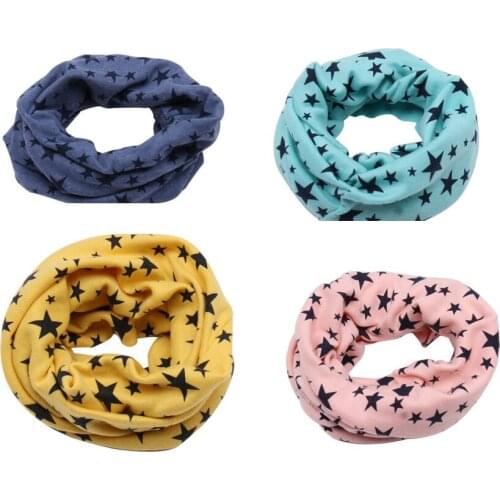 2019 cartoon Children Boys Girls Baby Wool Ring Scarf Cotton O Ring printed Scarf Neck Scarves Shawl warm Winter Neckerchief