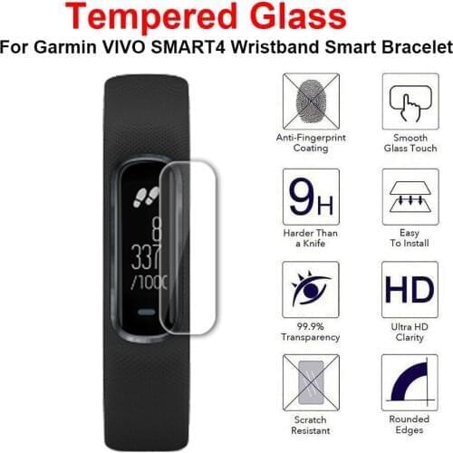 For Garmin VIVO SMART4 Wristband Smart Bracelet Clear Glossy Screen Protector Protective Film Guard Tempered Glass