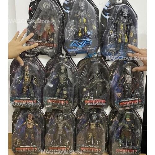 NECA Predator Figure Water Boar Shaman Snake Stalker Guardian Predator Jungle Demon Masked Lost City Hunter Predator Figure