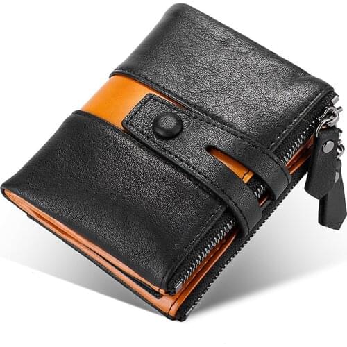 Brand New Wallet Men Genuine Cow Leather Man Wallet With Coin Pocket RFID Purse Quality Design Money Bag Male Walet Dropshipping