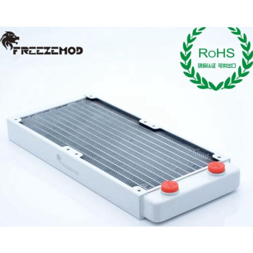 FREEZEMOD Computer PC Water Cooler Piano Paint White Color Copper CPU Radiator Heat Sink ROHS Certification.TSRP-WP240