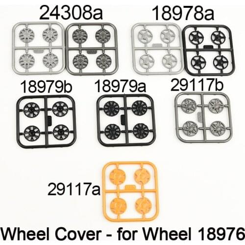 4pcs Wheel Cover 29117a 29117b 18979a 18979b 24308a 18978a - for Wheel 18976 Building block parts MOC DIY Education Toys Brick