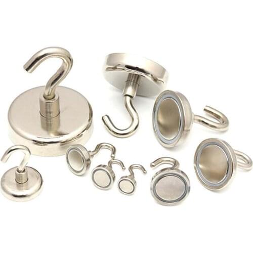 Magnetic Magnet Hook Super Strong Neodymium Versatile Use Kitchen Office Garage Pull Hold up 10mm