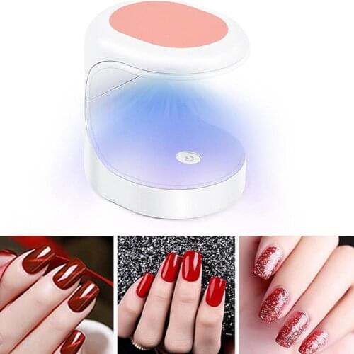 6W Mini Nail Dryers Lamp Shape Nail Gel Polish Machine 3 UV / LED Beads Mini Single Finger USB Connector Nails Art Tools