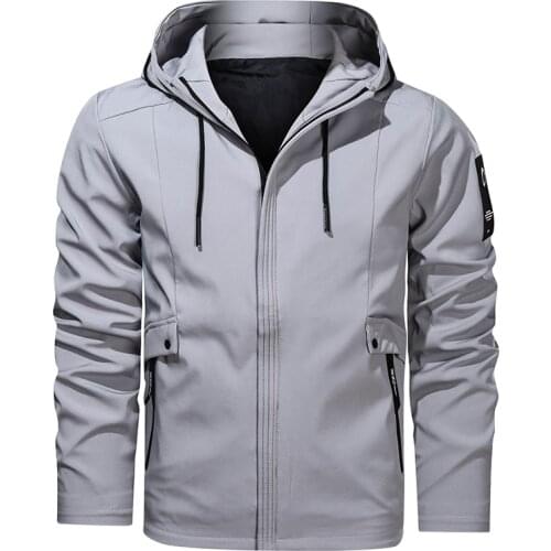 QSuper Spring New Mens Windbreaker Trench Bomber Slim Men Jacket Male Casual Street-wear Pilot Brand Coat Clothing