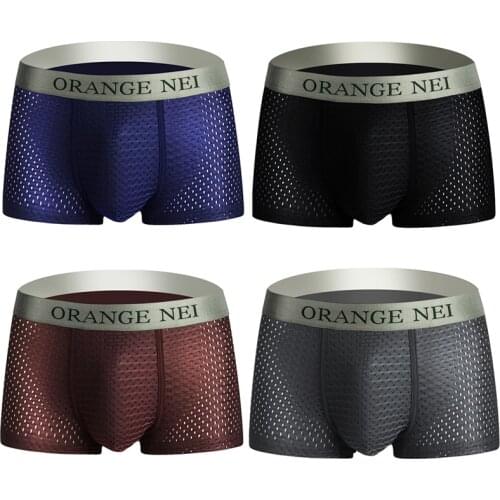 8 Pcs/Lot Mens Underwear Mesh Breathable And Comfortable High-End Atmosphere