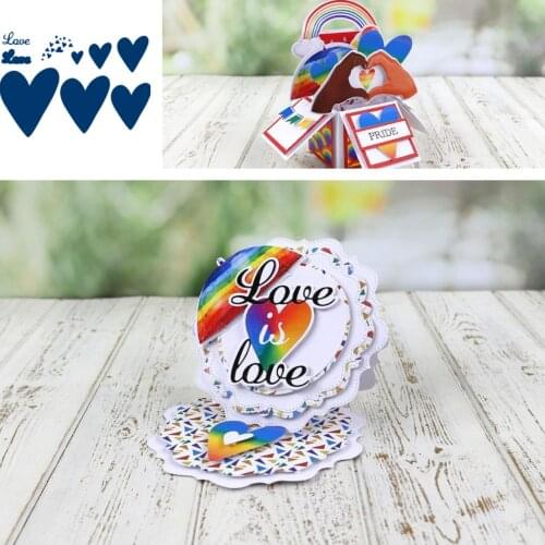 Hot Sale Heart New Metal Cutting Dies Scrapbook Diary Decoration Stencil Embossing Template DIY Greeting Card Handmade 2021