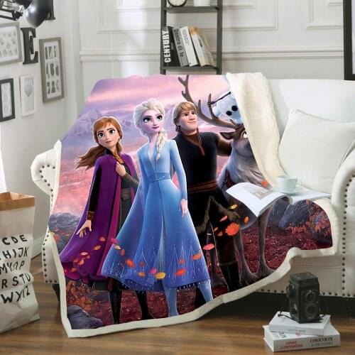 Disney Frozen 2 Blanket Warm Children Kids Blanket Couch Quilt Cover Travel Bedding Outlet Velvet Plush Throw Fleece Blanket