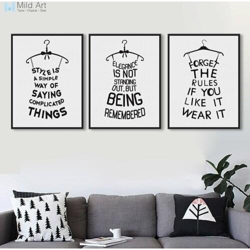Originality Minimalist Black White Typography Fashion Beauty Quotes A4 Art Print Poster Wall Picture Canvas Paintings Home Decor