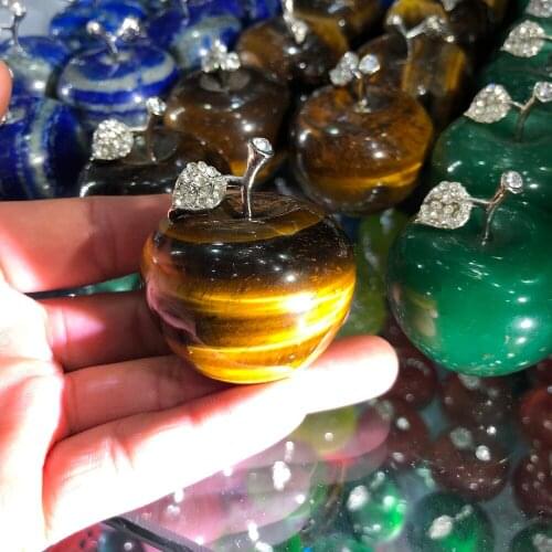 Natural tiger eye stone apple family adornment is absolutely beautiful