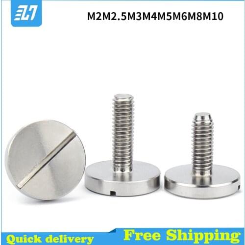 Flat Big Round Slotted Head Screw Thread Grooving Socket Head Bolt GB833 304 Stainless Steel M2M2.5M3M4M5M6M8M10