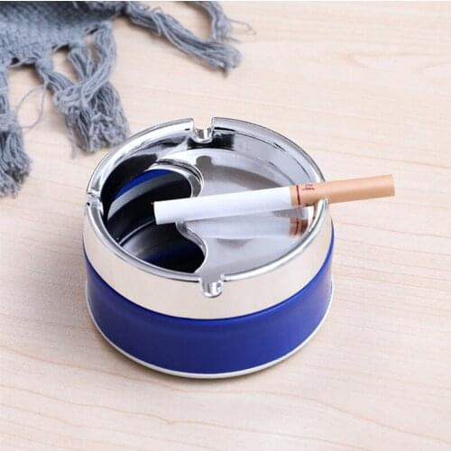 Simple And Stylish Stainless Steel Rotating Enclosed Ashtray
