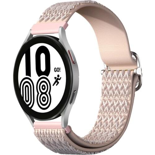 For Samsung Galaxy Watch 4 Classic 42mm 46mm Nylon Watchband Strap Flexible Folding Wristband Bracelet For Band Belt Clasp